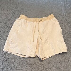 lululemon athletica at ease Cream Athletic Shorts Mens Lrg